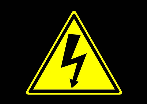 Electrical Shock Safety Sign — Stock Vector