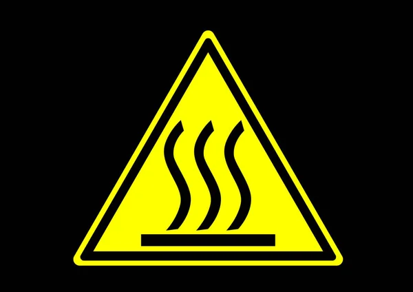 Знак Безпеки Гарячої Поверхні — стоковий вектор
