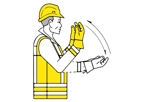 Move Forward Signalman Gesture — Stock Vector