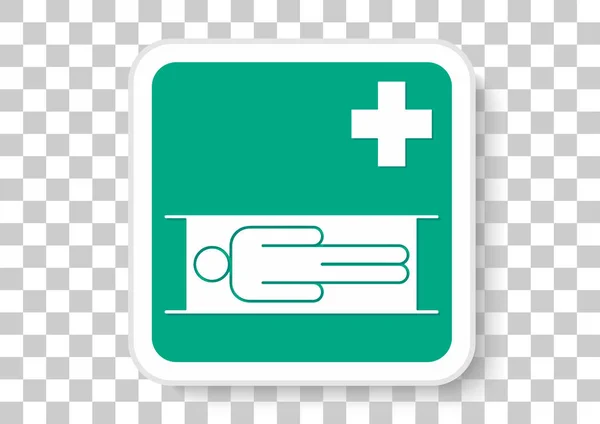 Stretcher Equipment Medical Sign — Stock Vector