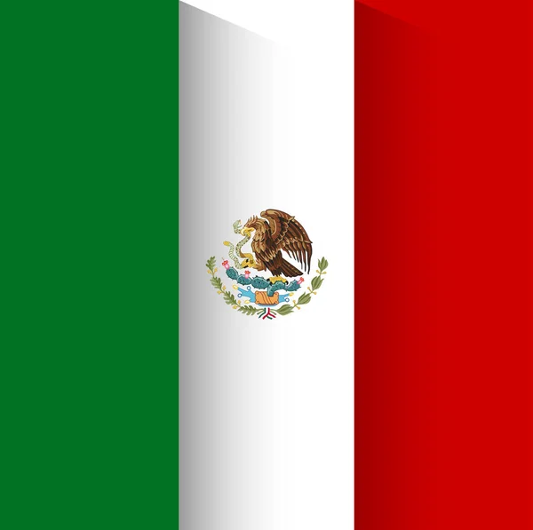Kebangsaan Negara Meksiko Bendera - Stok Vektor
