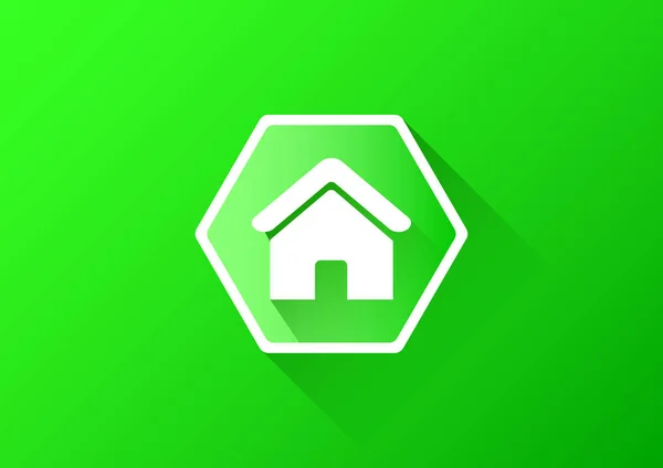 Home Icon Flat Color Design — Stock Vector