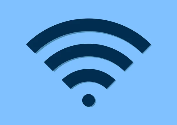 Design Ícone Plano Wifi — Vetor de Stock