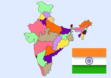Hindistan ülke alan haritalar