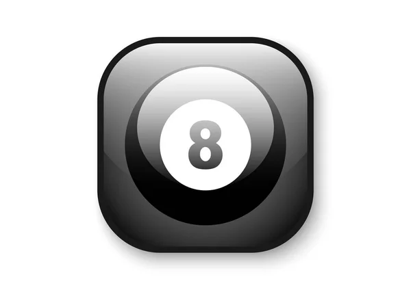 Icono Botón Bola Billar — Archivo Imágenes Vectoriales