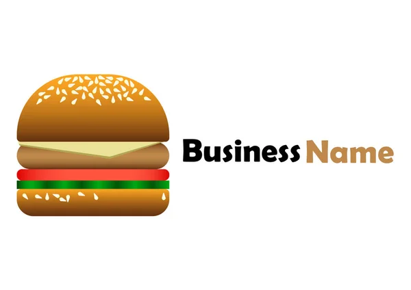 Burger Logo Industrie Alimentaire — Image vectorielle