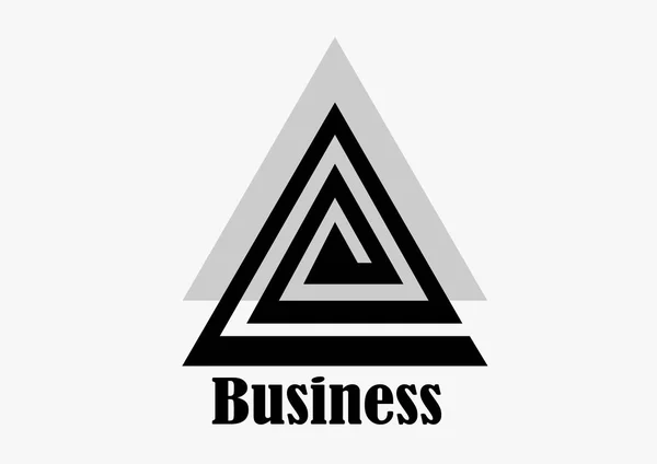 Diseño Del Logotipo Del Negocio Del Triángulo — Archivo Imágenes Vectoriales