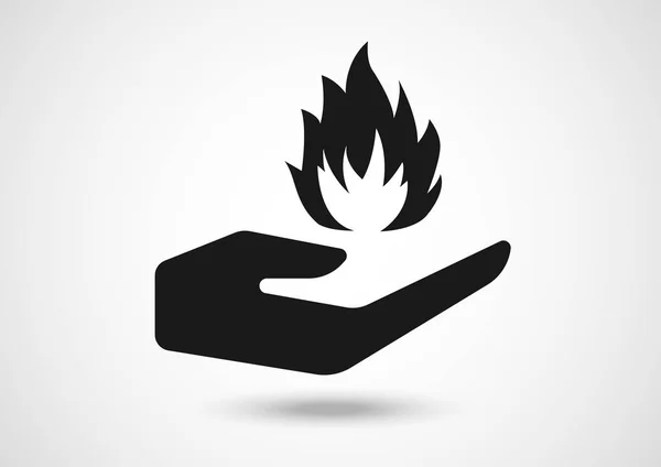 火災保険のロゴの設計 — ストックベクタ