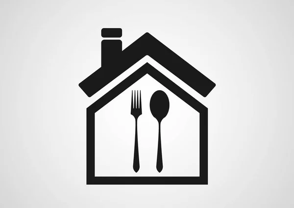 Diseño Del Logo Del Restaurante Casa — Vector de stock