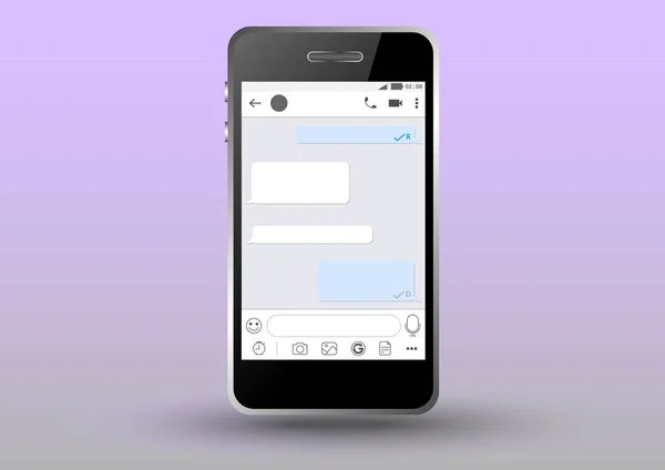 Applicazione Chat Mobile All Interno Del Telefono — Vettoriale Stock