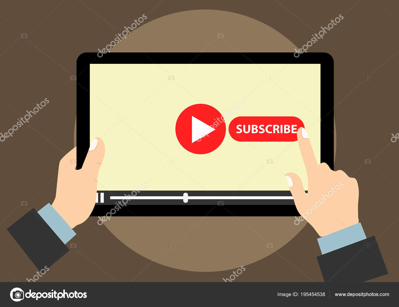 Illustration Subscribe Tapping Device Stock Vector by ©AR_twork 195454538