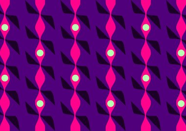 Soyut dalga mor deseni