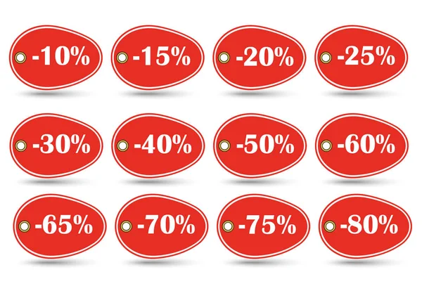 Natal Pacote Etiqueta Desconto — Vetor de Stock