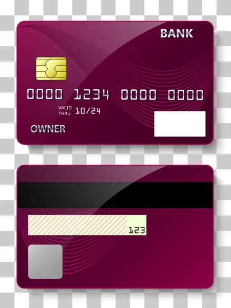 Kreditkarten Vorlage Hintergrunddesign — Stockvektor