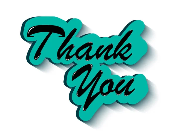Thank You Typography Font Style — Stock Vector