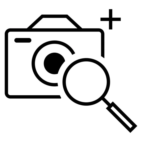 Searching Photo Line Icon — Stock Vector