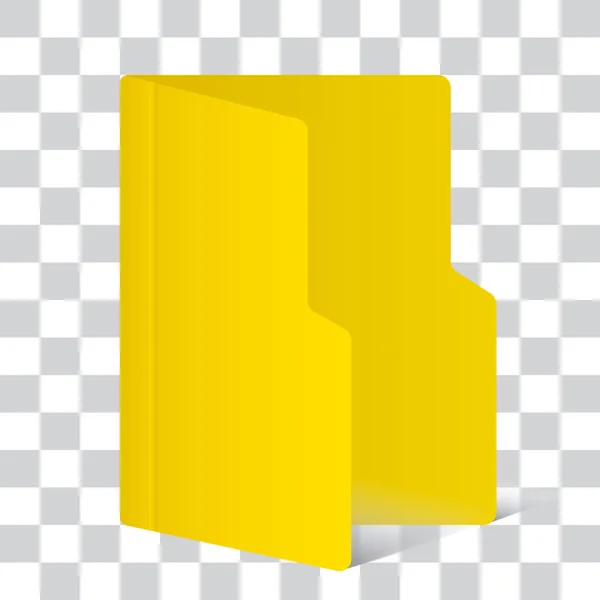 Yellow Folder Icon Portrait Position — 스톡 벡터