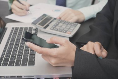Belge grafik ile akıllı telefon finansal holding iş el 