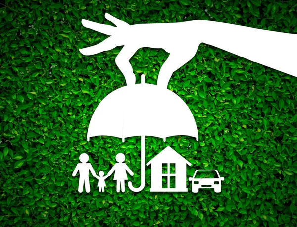 Aile Koruma yeşil holding kağıt satıcısı Ajan el 