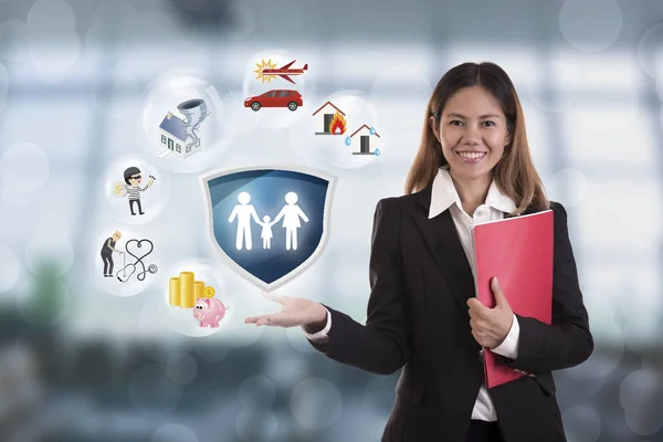 Aile koruma tutan iş satıcı aracı el. 