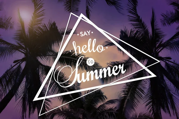 Hola fiesta de verano para fondo. lata utilizada para póster —  Fotos de Stock