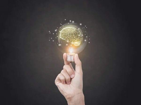 ampul beyin fırtınası yaratıcı bir fikir soyut simgesine iş 