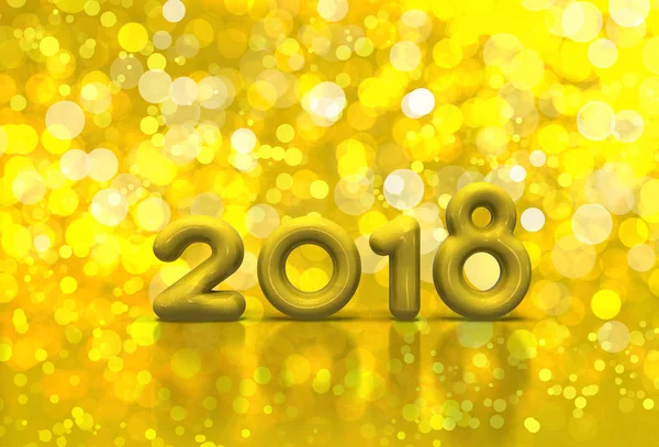 Abstraktes Gold glitzert Bokeh. Konzept Weihnachten und Neujahr 2018 — Stockfoto