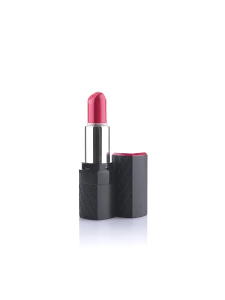 Roter Lippenstift isoliert auf weißem Hintergrund. Kosmetik für die Lippe. — Stockfoto