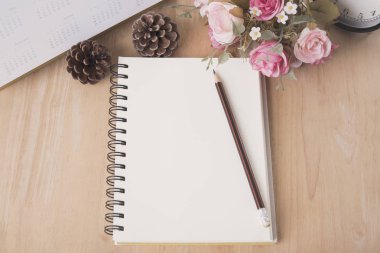 boş günlüğü üzerinde kalem. metin için boş sayfa.