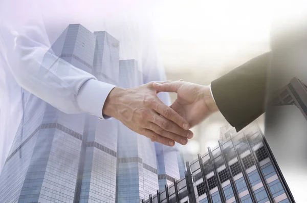 Business Partner Handshake Unirsi Nuovo Project Teamwork Unità Del Gruppo — Foto Stock