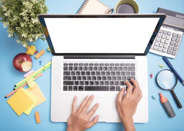 Bilgisayar Dizüstü Laptop boş ekran Mockup boşaltmak için 