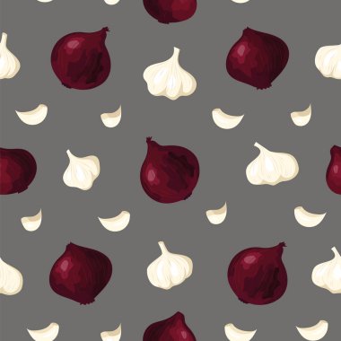 Zarif sebze sarımsak kırmızı soğan seamless modeli