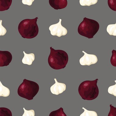 Zarif sebze sarımsak kırmızı soğan seamless modeli