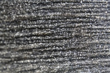 Eski gri ahşap makro doku arka plan üzerinde güzel don kristalleri