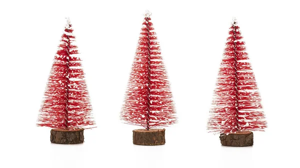 Dennenboom, vrolijk kerstfeest, feeënverlichting, wenskaart, sneeuwvlok — Stockfoto