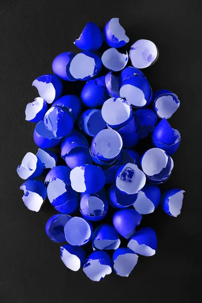 Concepto Colores Oriental Moda Phantom Blue 2020 Montón Fragmentos Eggshells —  Fotos de Stock