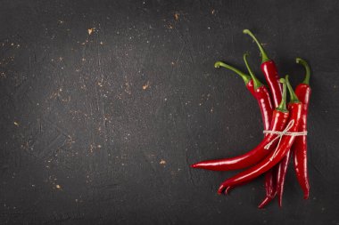 Tarif ya da menü için kopyalama alanı olan kırmızı biber.