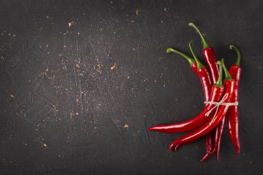 Tarif ya da menü için kopyalama alanı olan kırmızı biber.