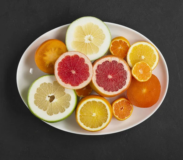 Fresh Citrus Tropical Fruits Source Vitamin Diet Vegetarian Food Healthly — Stock Photo, Image