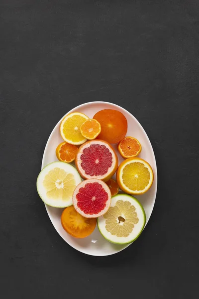 Fresh Citrus Tropical Fruits Source Vitamin Diet Vegetarian Food Healthly — Stock Photo, Image