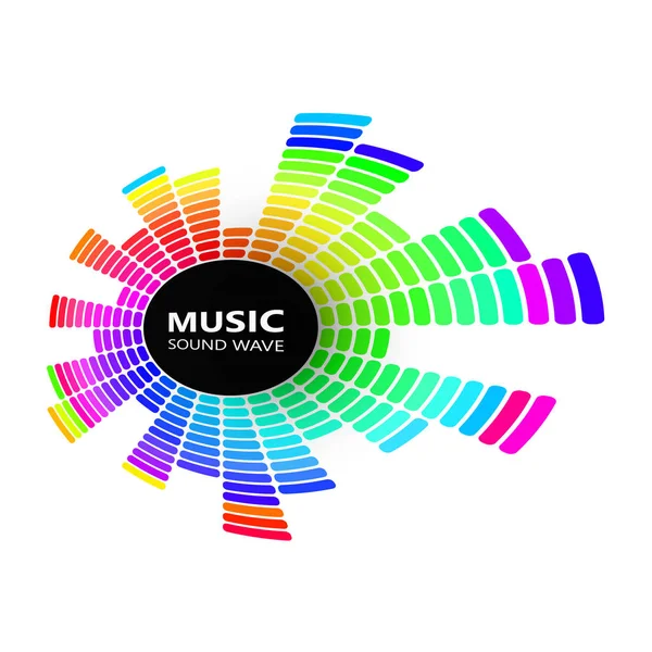 Vektorschallwelle Radialer Equalizer Dynamisches Volumen — Stockvektor