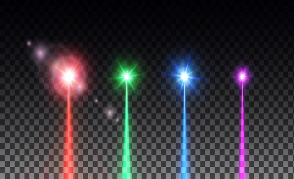 Laser Beam Set Ilustración Vectorial — Vector de stock