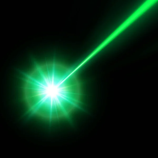 Faisceau Laser Vert Illustration Vectorielle — Image vectorielle