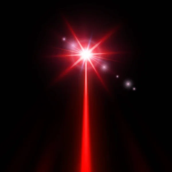 Roter Laserstrahl Vektorabbildung — Stockvektor
