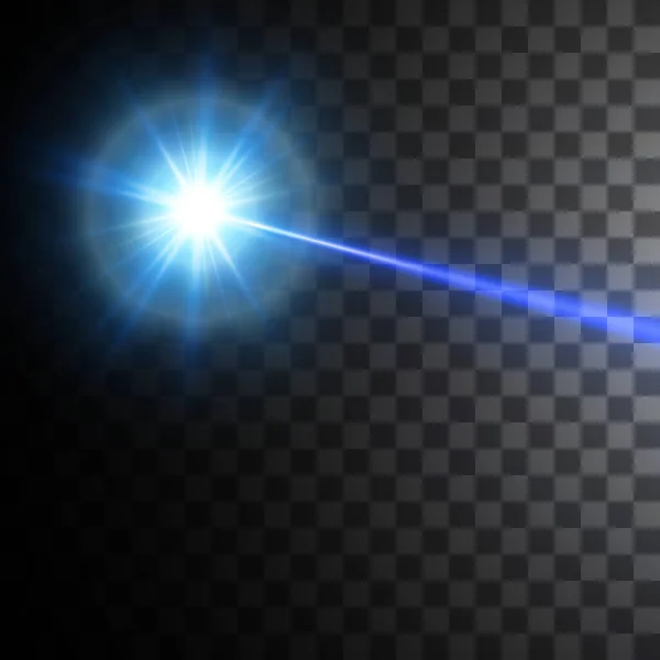 Modrý Laserový Paprsek Vektorová Ilustrace — Stockový vektor