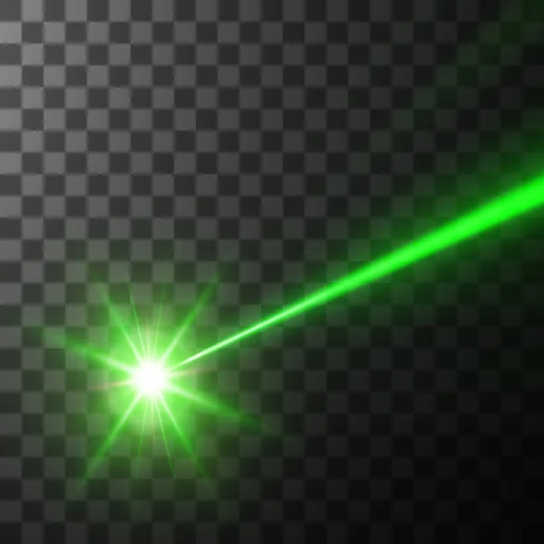 Green Laser Beam Vector Illustration — Stock Vector