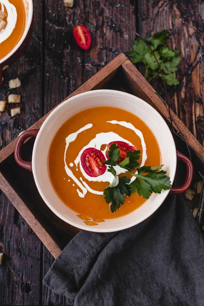 Kil kase domatesli balkabağı çorbası