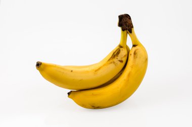 Beyaz arkaplanda izole muzlar