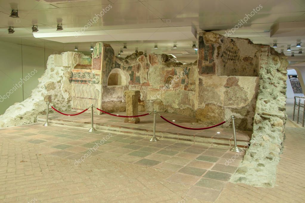 SOFIA, BULGARIA January 10 2017: ancient complex Serdika