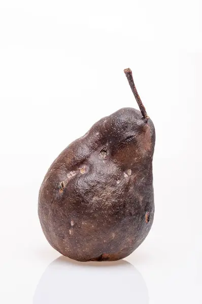 Skrynkliga och ruttna bruna päron isolerade — Stockfoto